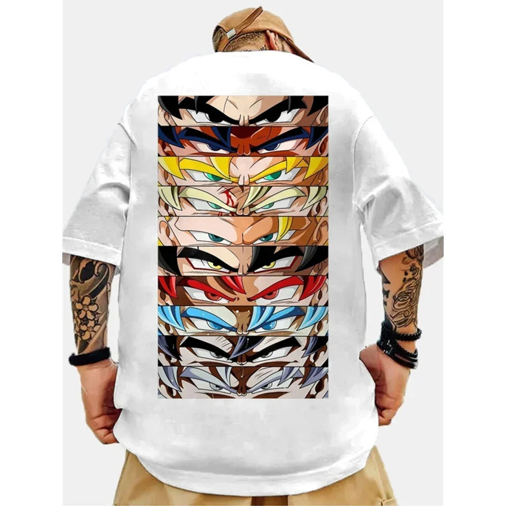 Anime Plus Size Casual Printed T-shirt for Men's