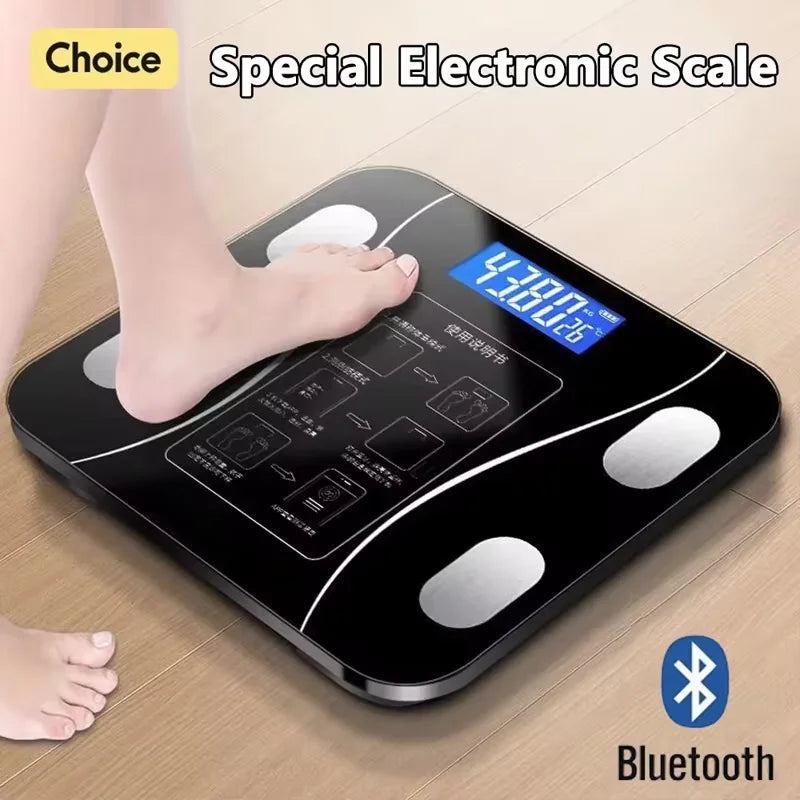 Báscula electrónica especial para control corporal y pérdida de grasa, modo inteligente, báscula de grasa corporal Bluetooth, báscula de peso para el hogar, ultraprecisa