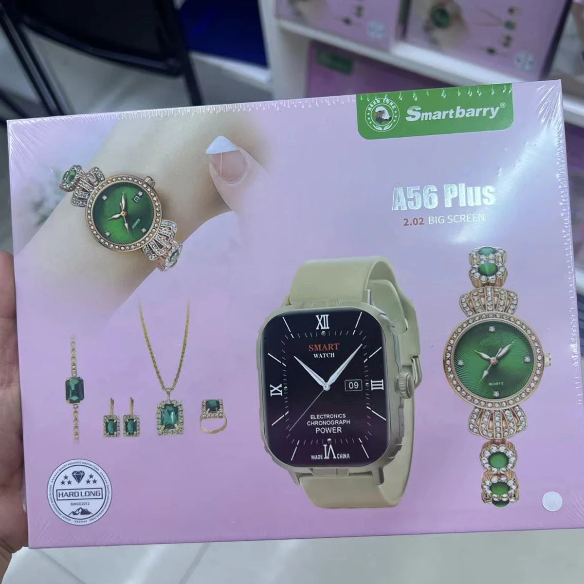 Smart Watch Gift + Diamond Quartz Watch + Necklace + Earrings + Ring + Bracelet Bluetooth Call Sports Smart Watch