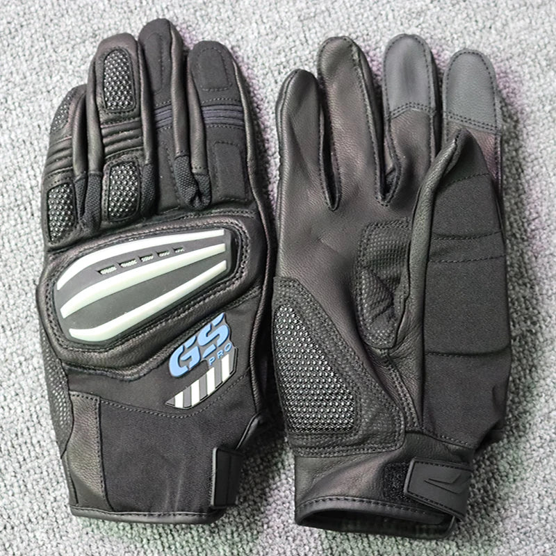 Touch Screen Motorcycle Leather Gloves 