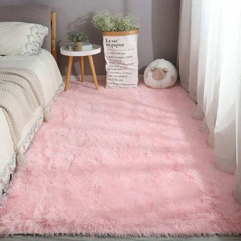 Fluffy Large Carpet Living Room Plush Lounge Rug in The Bedroom Floor Mat Soft Velvet Carpets For Children Kids Decoration  ﻿