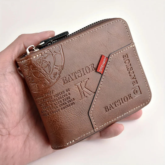 Short Male Card Holder Wallets Zipper