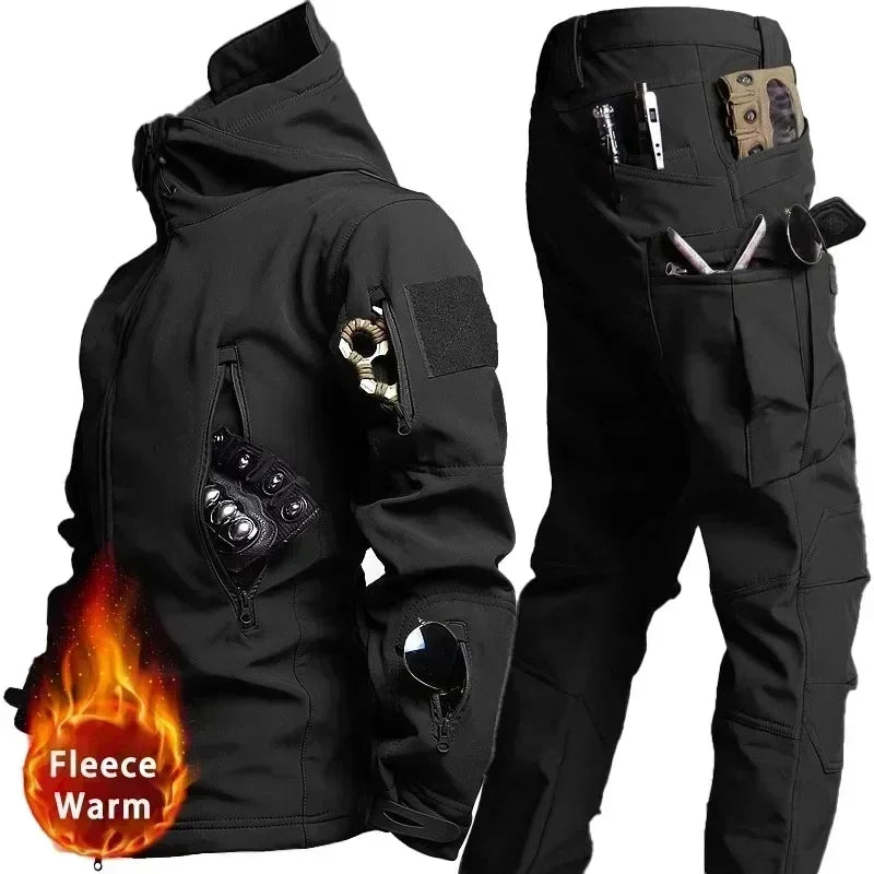 Men's Winter Autumn Fleece Jackets Tactical Waterproof