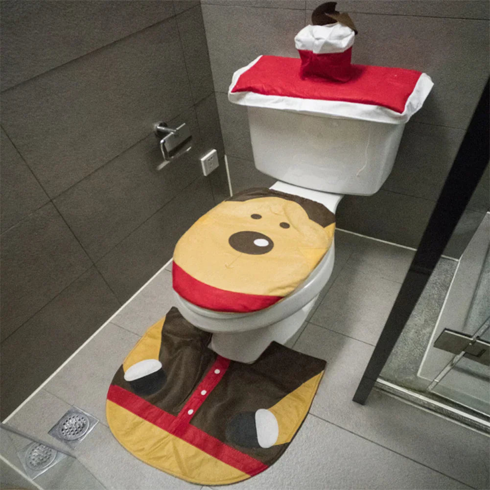 Christmas Toilet Seat Covers Creative Santa Claus