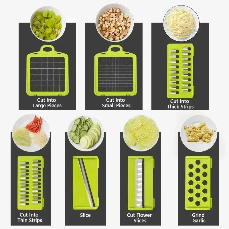 14/16 in 1 Multifunctional Vegetable Chopper Slicer