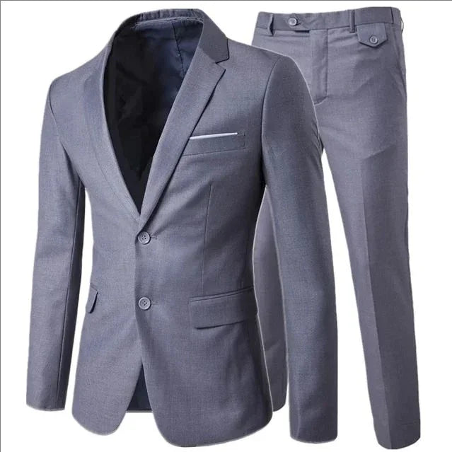 Elegant Suits 3 Pieces 2 Set Jackets Vest Pants Luxury Blazers