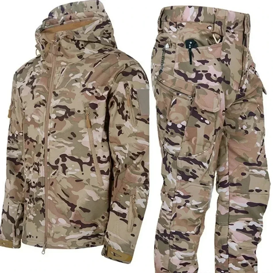 Men's Winter Autumn Fleece Jackets Tactical Waterproof