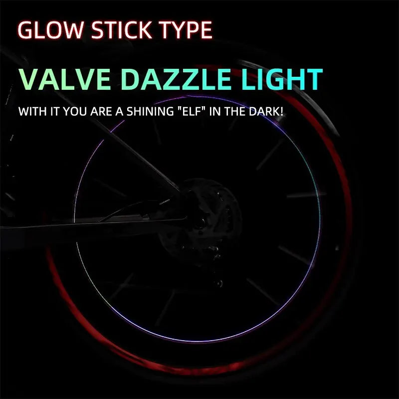 4Pcs Colorful LED Wheel Valve Lights Motorcycle, bike and Car 