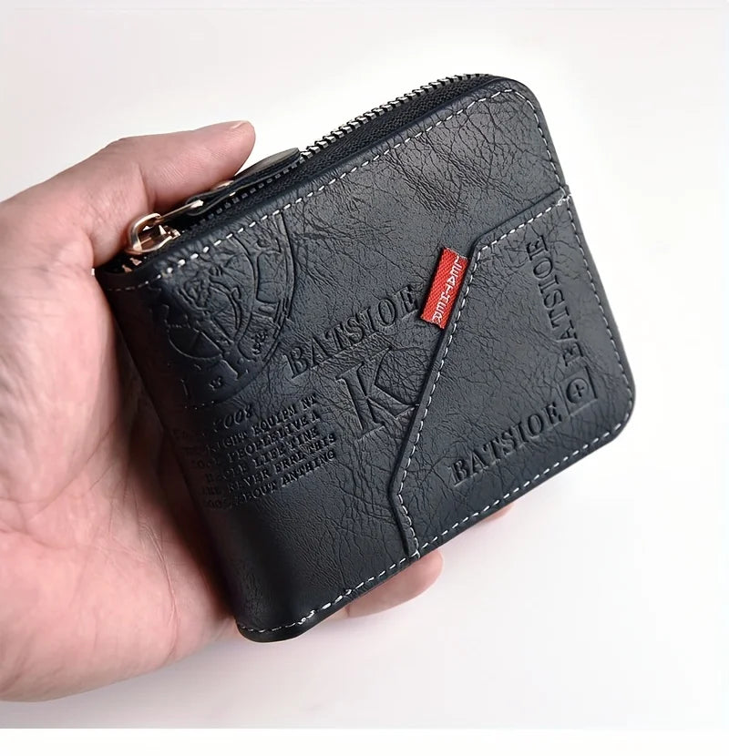 Short Male Card Holder Wallets Zipper