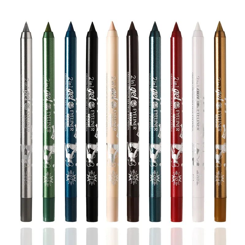 Waterproof Eyeliner Long Lasting Pencil Colorful Pigment