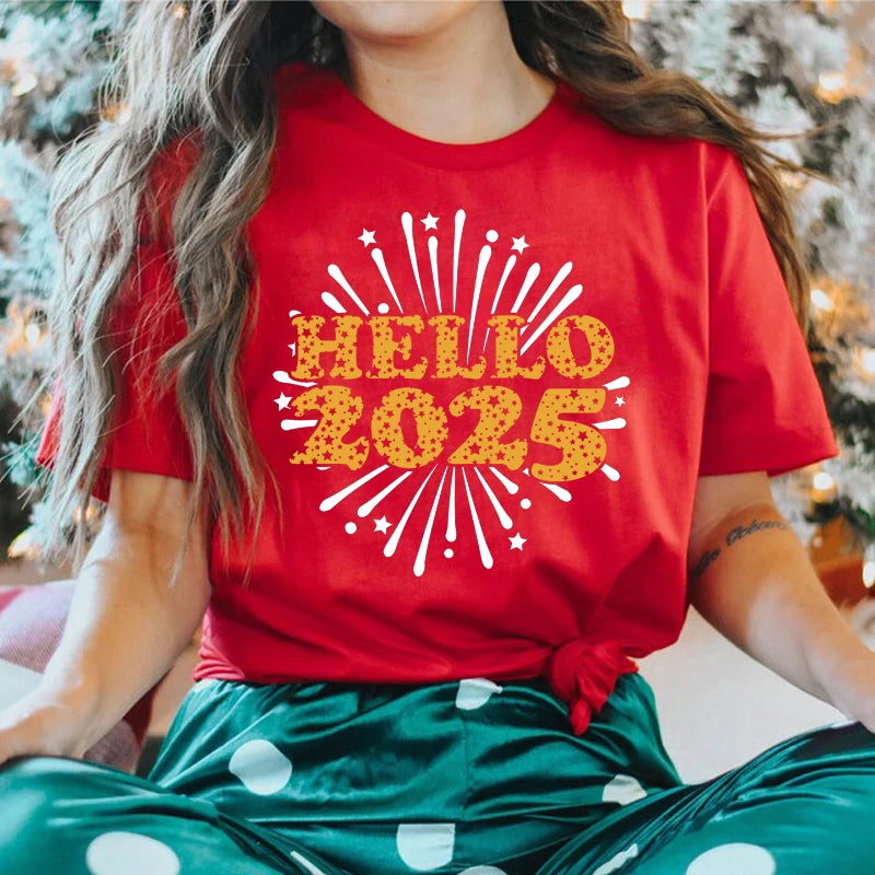 Hola 2025 Camisetas estampadas para mujer Moda