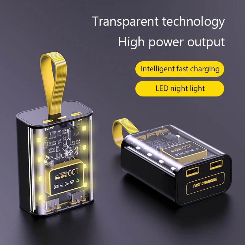 DIY Power Bank Box LED Night Light Battery Charger Fast Charge 5V 2A Dual USB Output 3x18650 Battery Storage