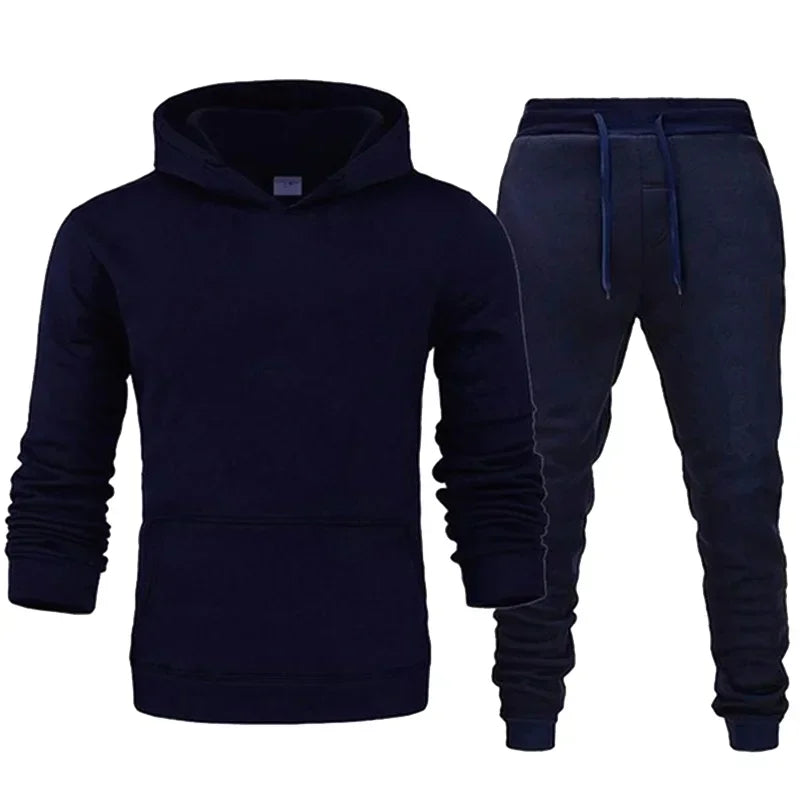 Basic Men/Women 2Pcs/Sets Sweatshirt Hoodies Pants