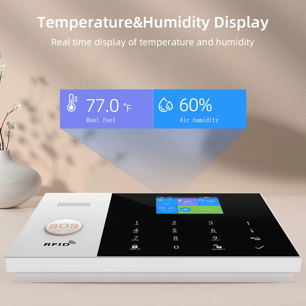 Pgst-sistema de alarme de segurança doméstica sem fio, wi-fi, controle de aplicativos, trabalho com alexa