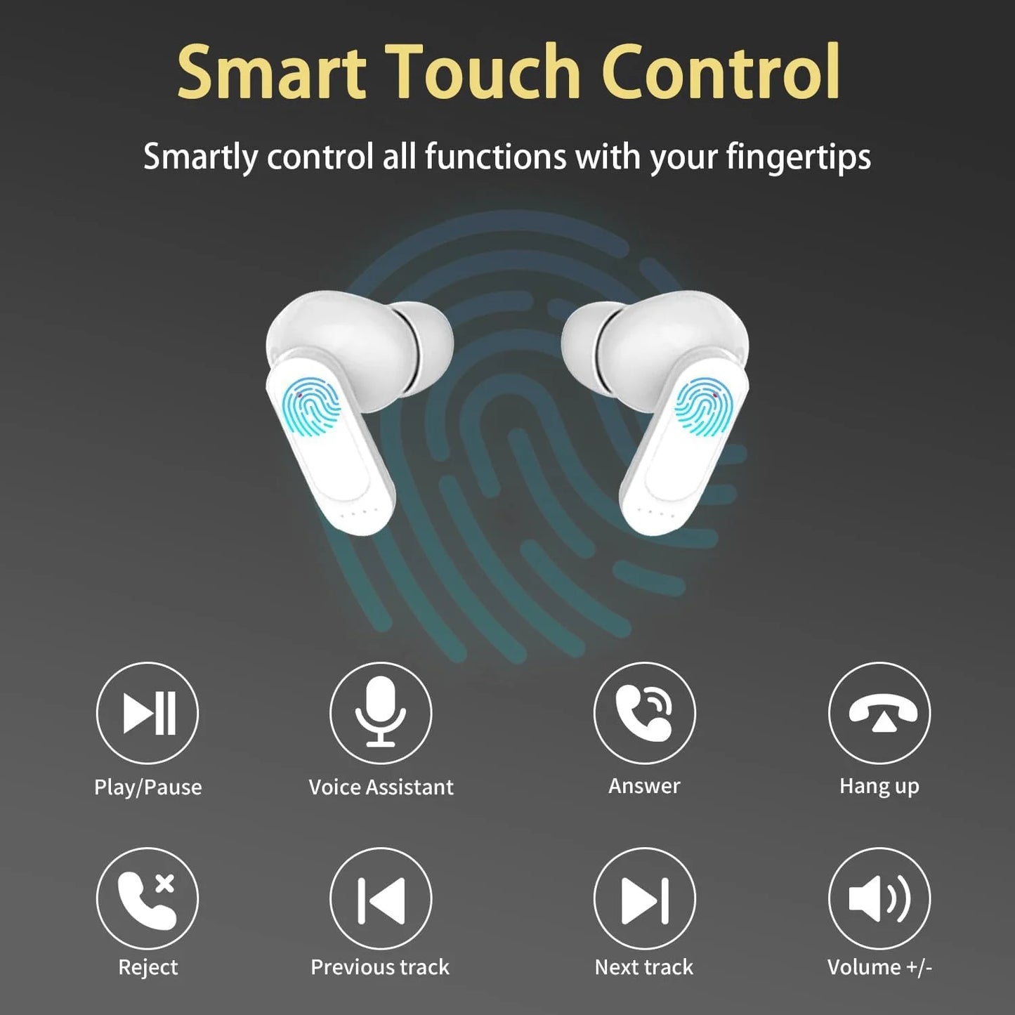 Auricular con pantalla LCD de control táctil