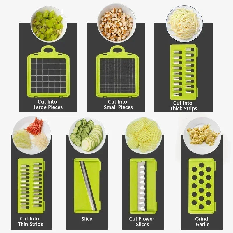 14/16 in 1 Multifunctional Vegetable Chopper Slicer