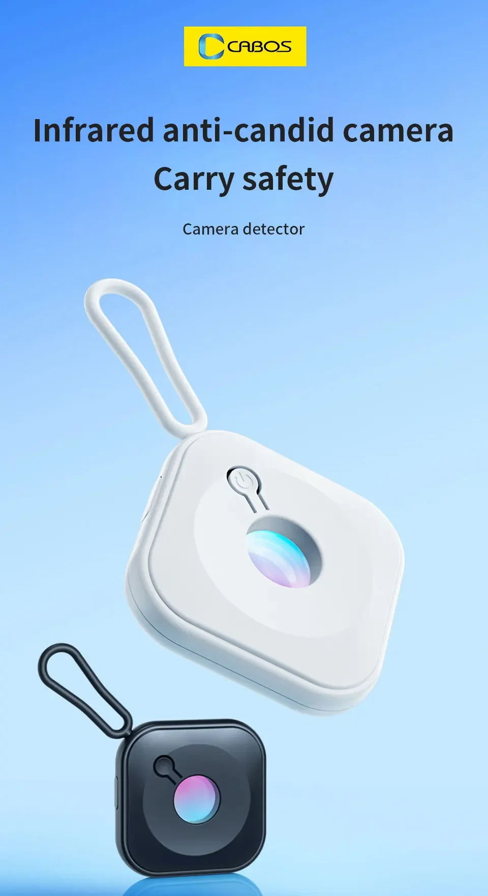 Detector de cámara oculta portátil, dispositivo de detección de lentes estenopeicas, protección de seguridad antimirones, hogar inteligente