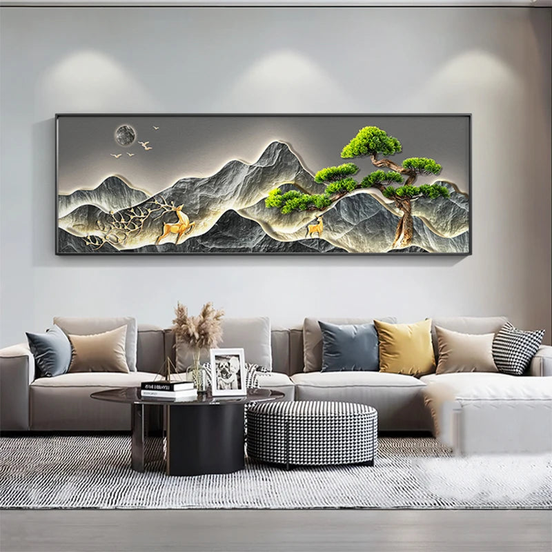 pintura de paisagem com liluminação