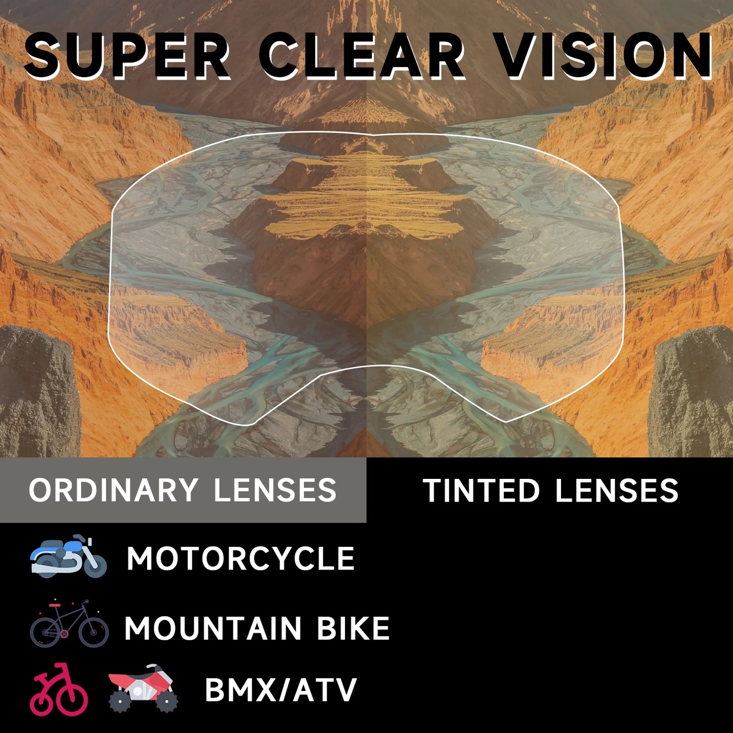 Gafas de motociclismo con banda elástica 