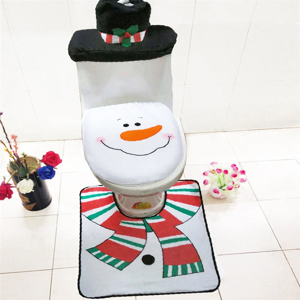 Christmas Toilet Seat Covers Creative Santa Claus