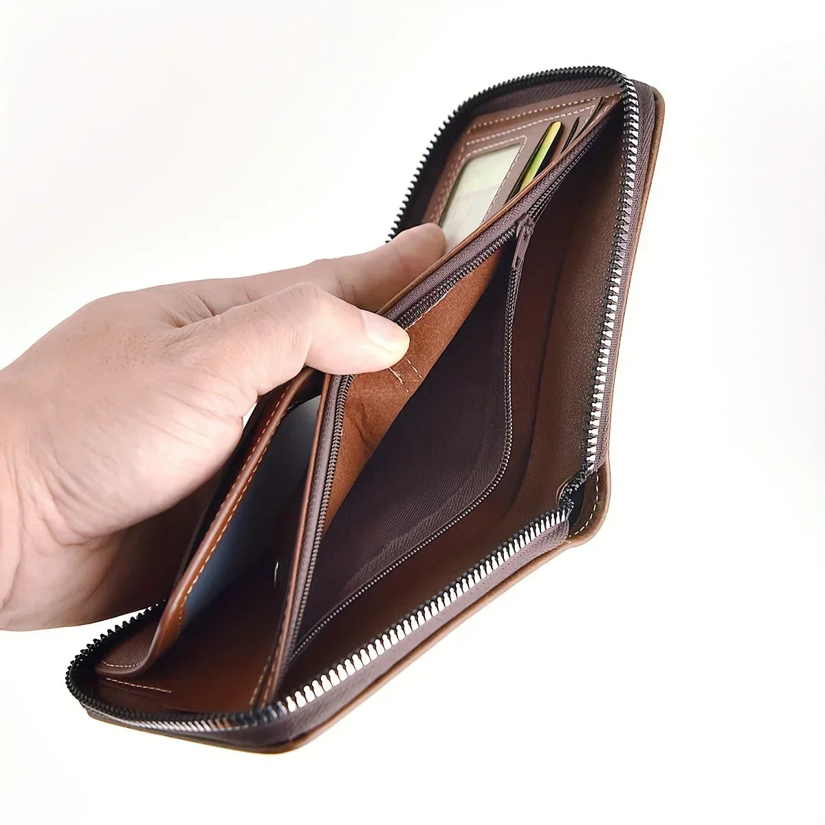 Short Male Card Holder Wallets Zipper